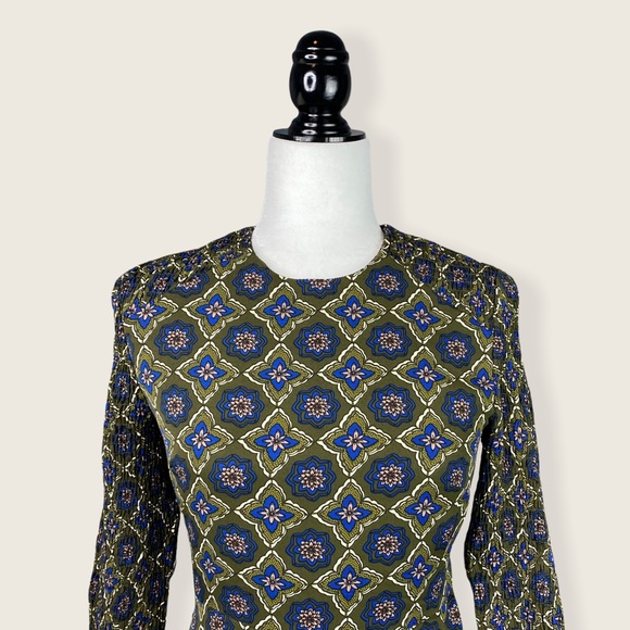 NWT Spencer + Shaw Olive Green/Royal Blue Dress XS - Picture 7 of 16